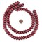 The Bead Chest Cherry Red Abacus Natural Wood Beads (10x15mm): Organic Eco-Friendly Wooden Bead Strand for DIY Jewelry, Crafts, Necklace and Bracelet Making